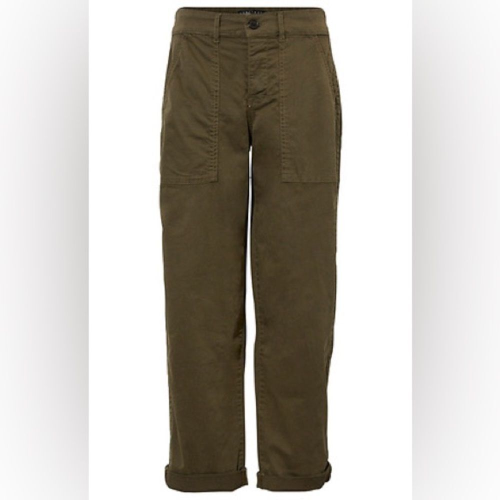 Anthropologie Sanctuary Dark Green Button Fly Chino Trouser Pants Size 27